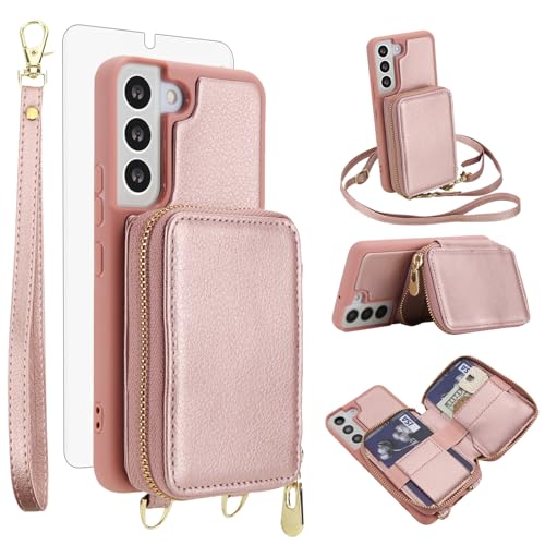 Coque Samsung S22 anti-RFID avec verre trempé protecteur d'écran