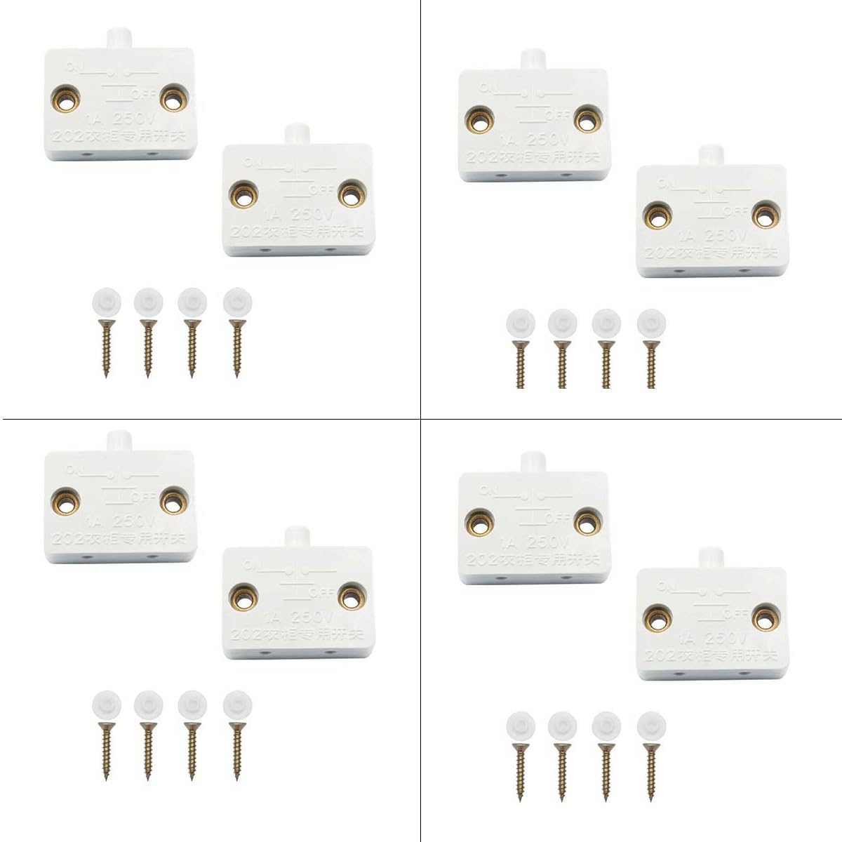 KAKA LIGHT Wardrobe Door Light Control Switch (Pack of 8 Pieces)