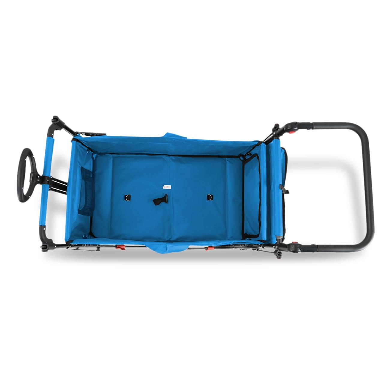 FUXLIFE Bollerwagen FX-CT800 Komfort faltbar - Türkis • Kinder Transportwagen mit Sonnendach • gepolsterte Innenraumverlängerung • robuste Räder • kompakt klappbarer Handwagen