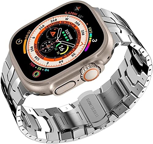Bracelet Apple Watch Ultra en acier résistant pour éviter l'usure des bracelets en silicone