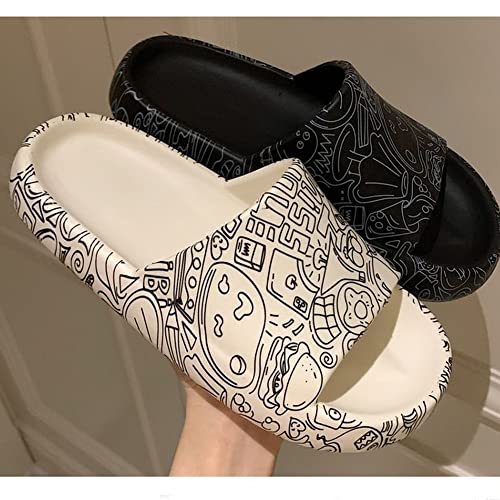 MOLERFOCloud Slides Shoes for Women Fashion Graffiti Antiskid Cloud Slides for Men and House Slippers2