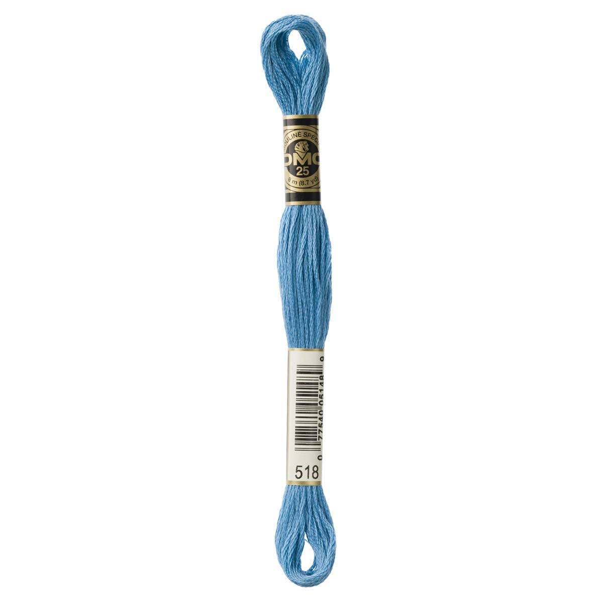 DMC Embroidery Floss Mouline Stranded Cotton Thread for Hand Embroidery and Sewing - Colour No: 518-4 x 8m Skeins