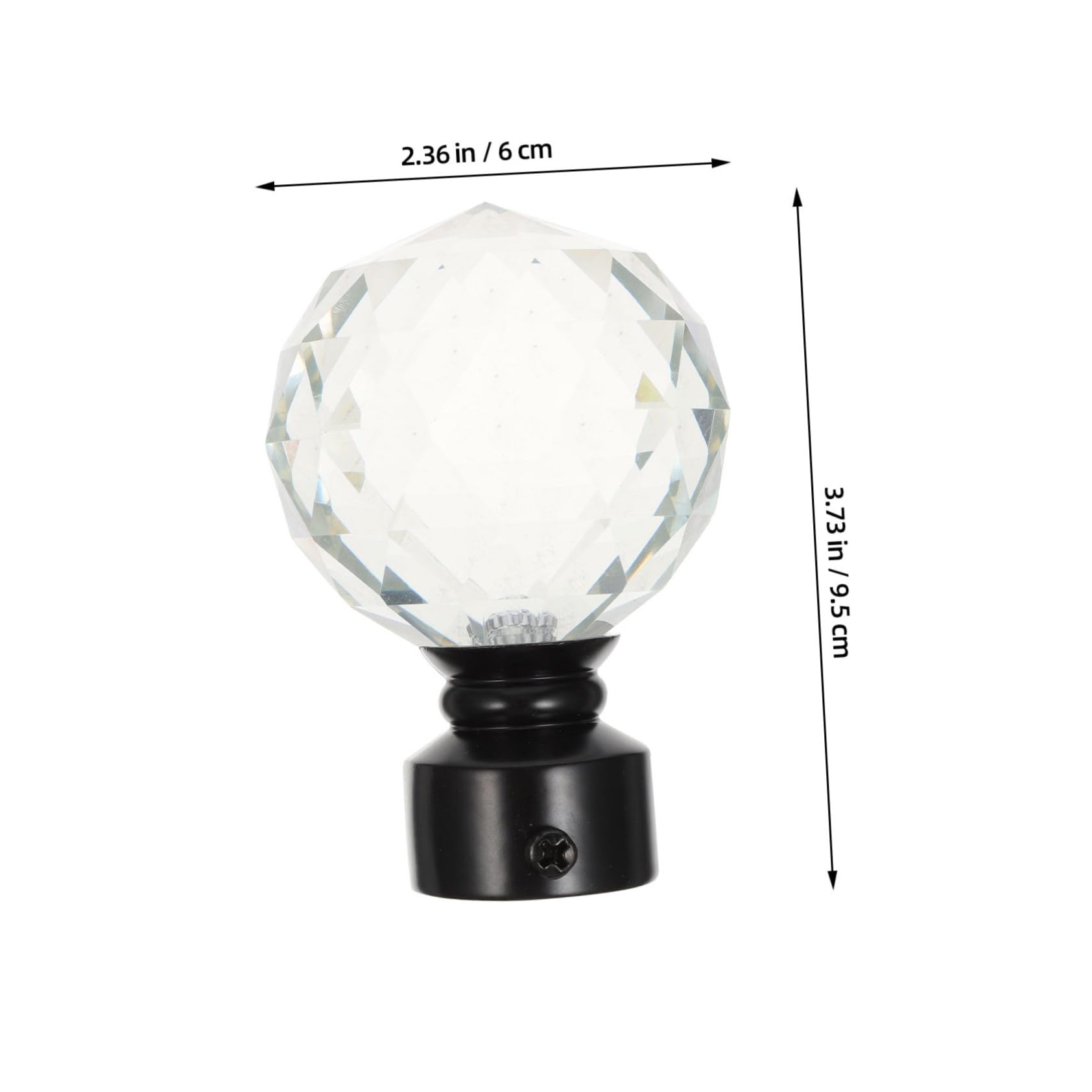 OUNONA Support Tringle à Rideaux en Fer Noir, Embouts de Tringle à Rideaux Décoratifs Simples et Rétro, Lot de 2 pour Maison et Appartement