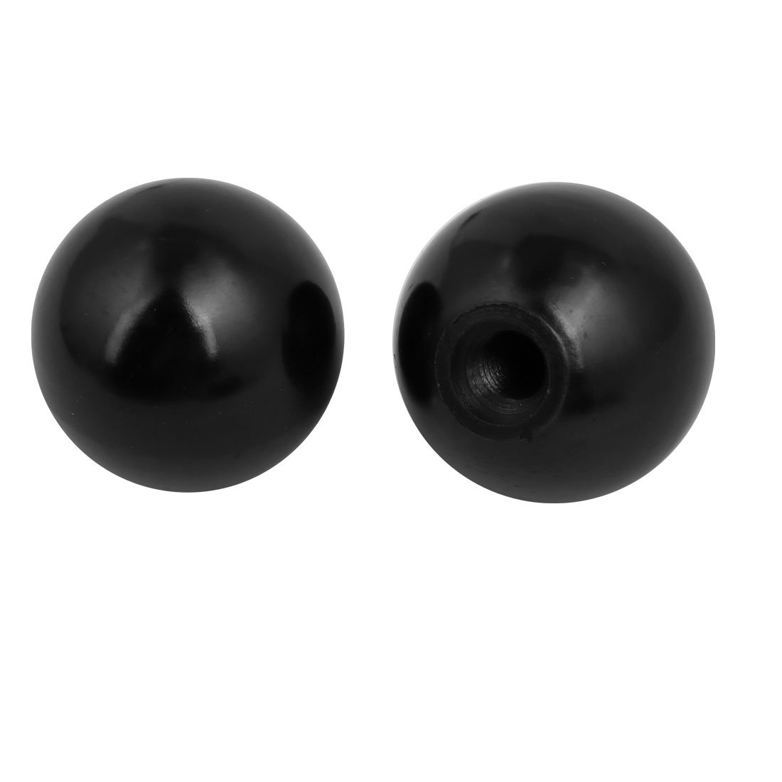 Aexit 12.5mm Thread Other Mechanical Hardware Accessories Dia Plastic Ball Knob Round Handle Grip Black 5pcs for Machine Tool Model:84as213qo559