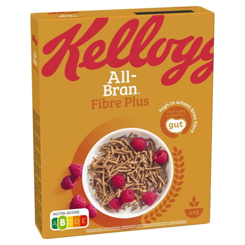 KELLOGG'S All Bran Fibre Plus - Le petit-déjeuner idéal pour un mode de vie sain et équilibré. Plein de fibres pour une journée réussie ! - Le Lot De 4