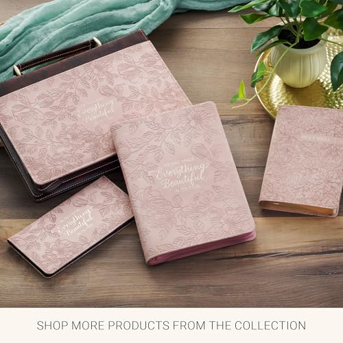 Image of Christian Art Gifts Premium Faux Leather Bookmark: Everything Beautiful