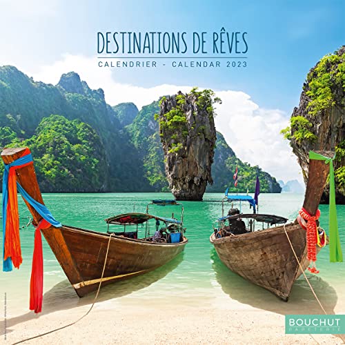 CALENDRIER ILLUSTRE 'DESTINATIONS DE REVE' 15x15 BOUCHUT