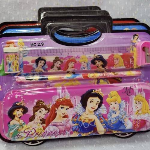 Image of Pack of 6 Pencil Box Sets for boys and girls. Perfect stationery set in bulk for Birthday returns gifts for kids party I gift items for age 3 to 8 years children (Design 2)