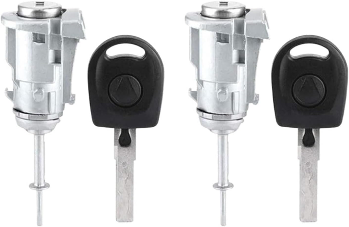 Door Lock Cylinder Compatible with VW Golf Mk4 Jetta Passat POLO 9N Fox Beetle Transporter T5 A6 Compatible With SKODA FABIA 604837167 604837168(Left)