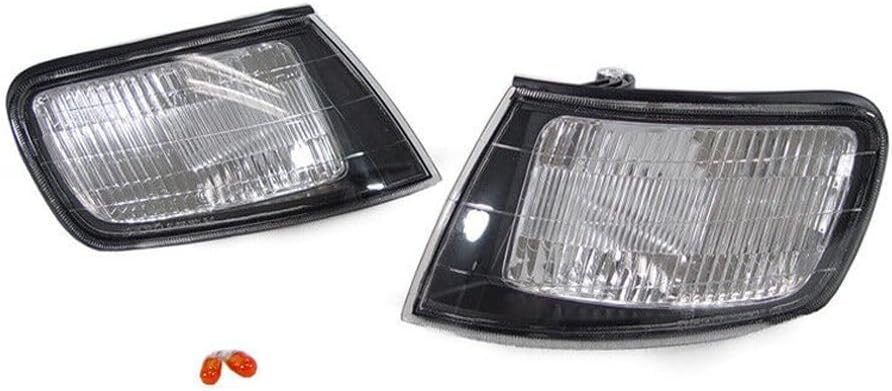 JDM Sir Cd6 Black Headlight + Clear Corner Light Must Use These 2 Types -Lighting Technology for Honda for Accord DX/EX/LX 94-97 & EX-R/Value Package 96-97