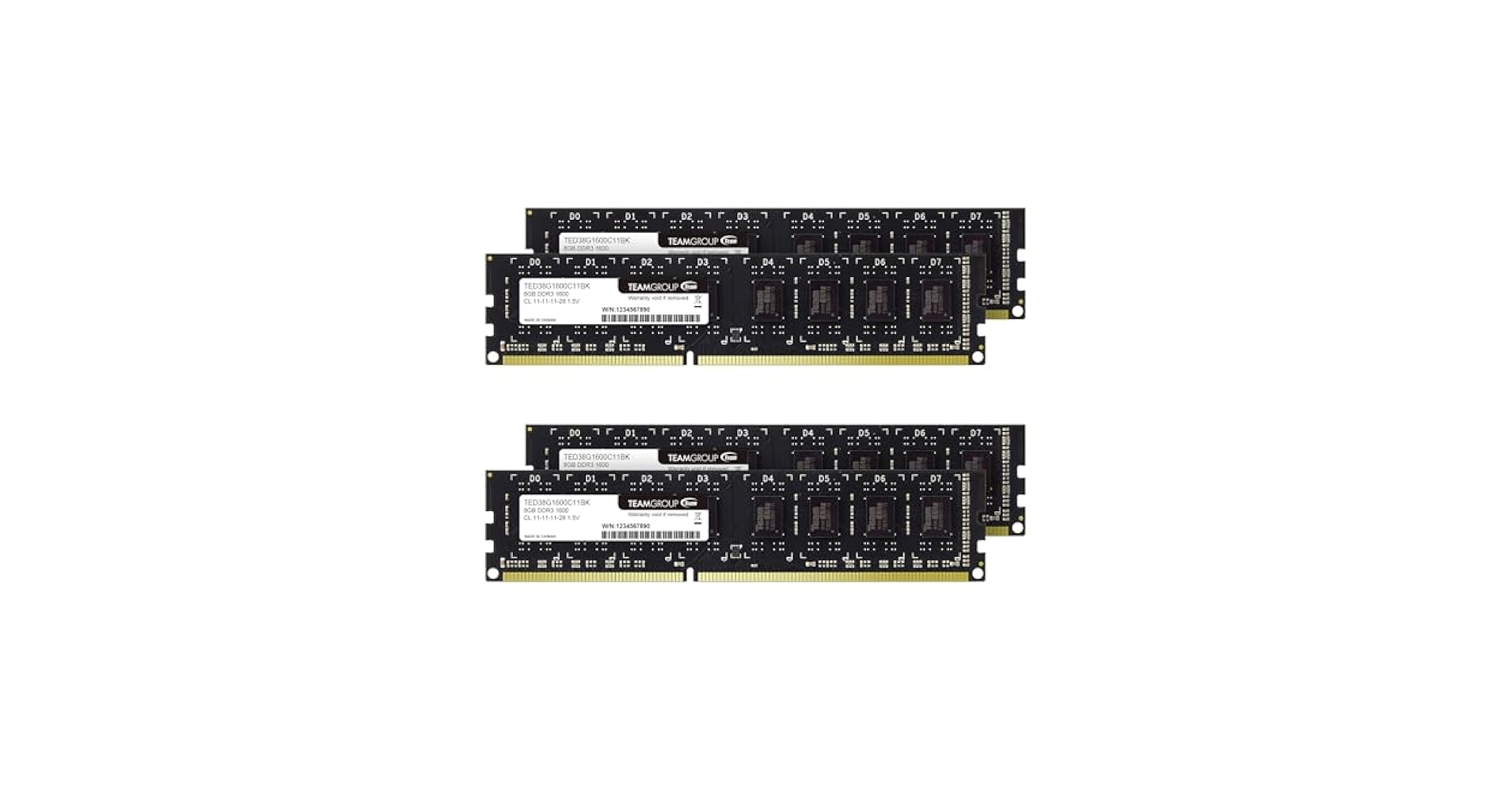 TEAMGROUP Elite DDR3 32GB Kit (4x8GB) 1600MHz (PC3-12800