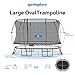 Springfree Oval Outdoor Backyard Trampoline w/ Safety Flexi Net Enclosure & Soft Edge Mat - Springless Recreational and Fitness Trampolines for Kids, Adult and Family Jumping