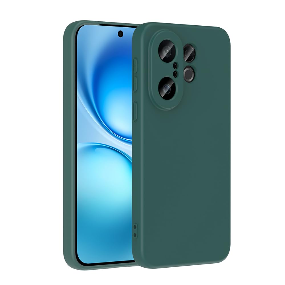Zore Vivo ile uyumlu X200 FE 5G Kılıf Zore Mara Lansman Kapak Koyu Yeşil