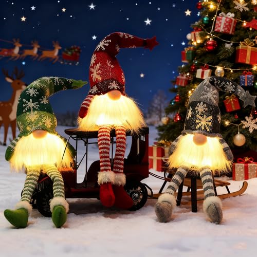 Weihnachtswichtel Figuren LED, Weihnachtsdeko Amerikanisch,...