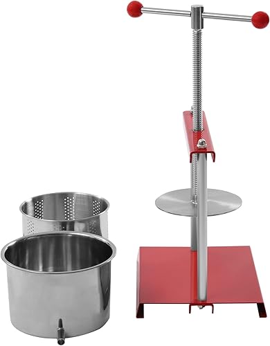 Miniatura 3 de Prensa de frutas de 6 litros, nueva versión más grande de acero inoxidable 304, trituradora de frutas para sidra, vino, uva, prensa de manzana, para