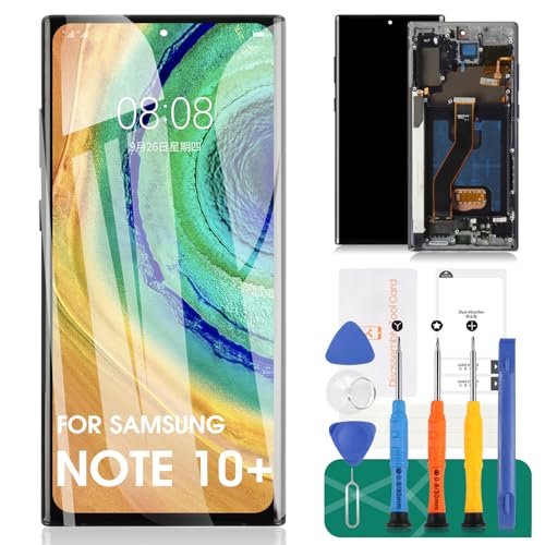 OLED for Samsung Note 10 Plus Screen Replacement for Samsung Galaxy Note 10 Plus 4g/5g LCD Screen for Galaxy SM-N975 SM-N976 LCD Touch Screen Digitizer Assembly Repair Kits with Frame (Black)
