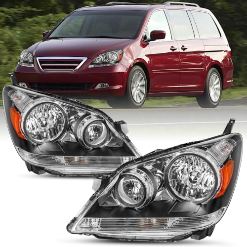 SOCKIR Headlight Assembly for 2005 2006 2007 2008 2009 2010 Honda Odyssey Factory Halogen Headlamp Driver & Passenger Side