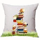 Queen's designer Cartoon Painted Lovely Animal Adorable Funny Mice Reading Stealing Books On The Gra