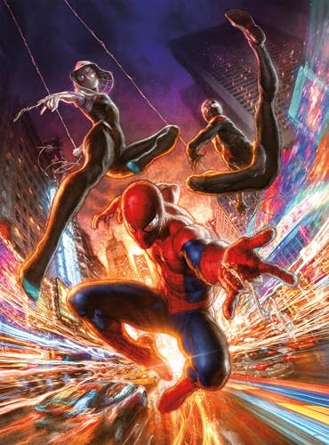 Rompecabezas Buffalo Games Marvel, 'Web Swinging Into the Night', 1000 piezas | Poster de referencia grande, escena de acción de Spider-Man, fabricado en EE.UU., para adultos, noche de juegos, concentración y relajación miniatura 2