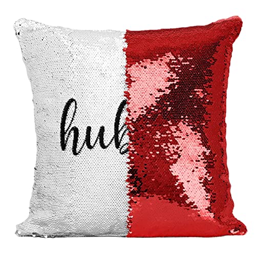 Coussin Sequin Rouge Hubby remplace les décorations de mariage ternes