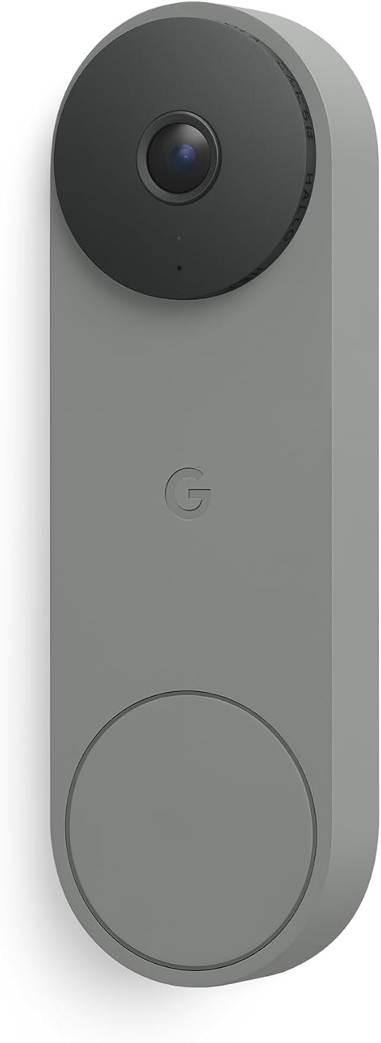 Google Nest Doorbell (Wired, 3rd Gen) - 2K Video, Live View - 2025 - Hazel