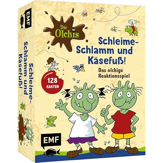 Kartenspiel: Die Olchis. Schleime-Schlamm und Käsefuß! Das olchige Reaktionsspiel mit 128 Karten für 2-6 Personen ab 5 Jahren