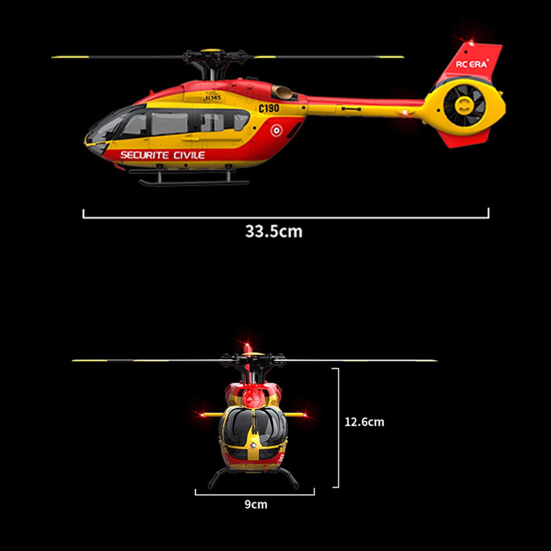 KAROON Helikopter RC, H145 C190 1/30 6CH jednosilnikowy model samolotu (wersja RTF)