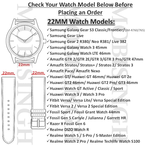 Image of 22MM Smart Nik /Dual Tone Watch Belt Compatible for NOISE COLORFIT CALIBER /BUZZ /2 /GRANDE /ICON 2 /3 /PLUS /NAV /PLUS /PULSE 2 /MAX /GRAND /ULTRA /VISION /2 Watch Belt.