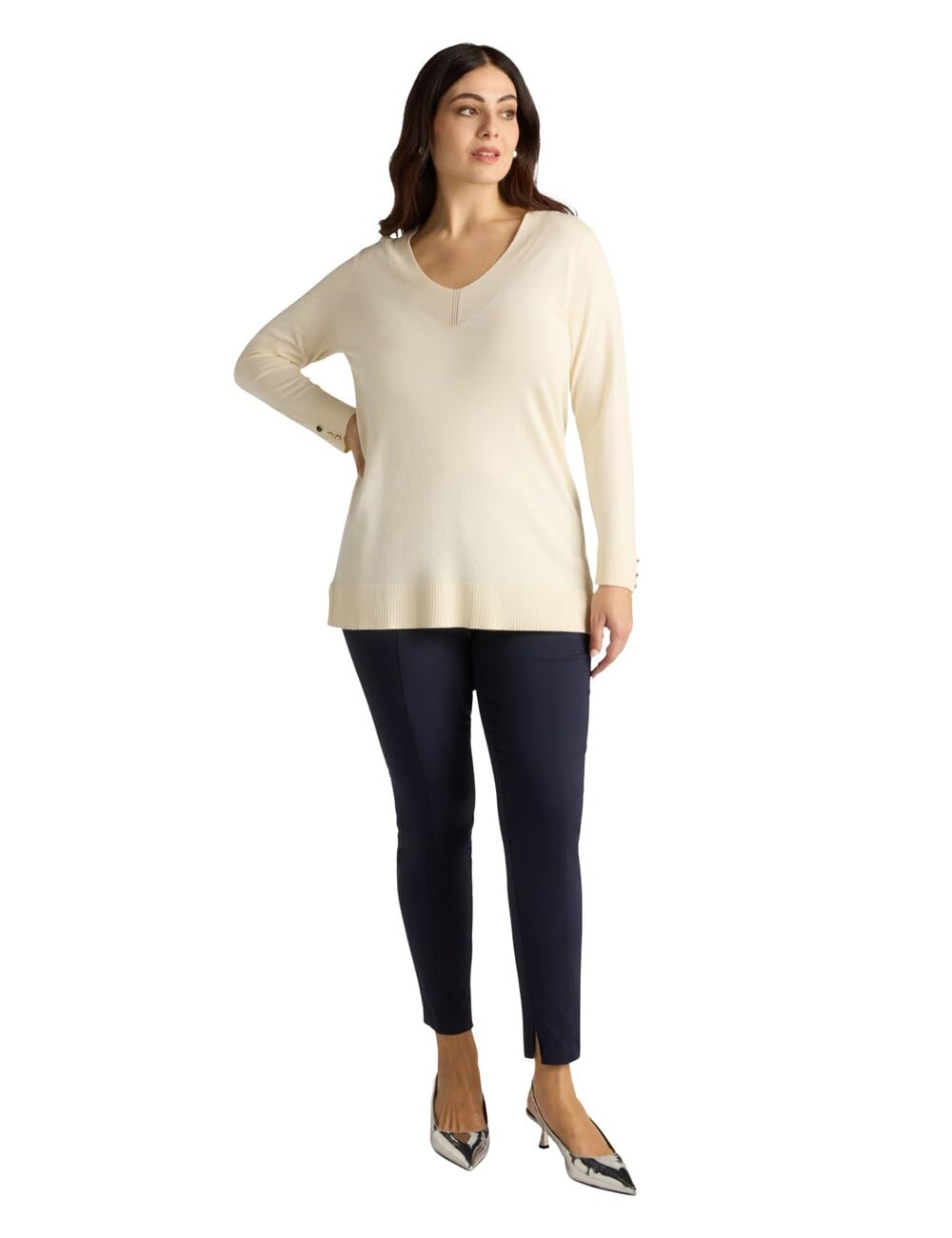 FIORELLA RUBINO: Maglia Lunga con Viscosa LENZING ECOVERO Curvy Size Stagione Primavera Estate 2025.