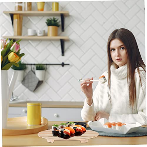 Bandeja de sushi de madera Alipis estilo japonés miniatura 2