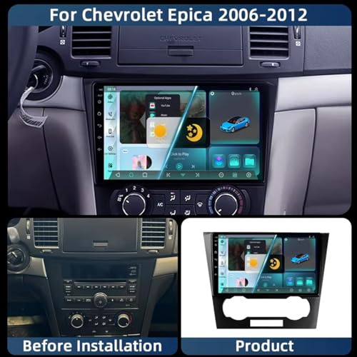 Radio coche 2 DIN con Carplay para renovar el sistema antiguo de tu Chevrolet Epica 1 2