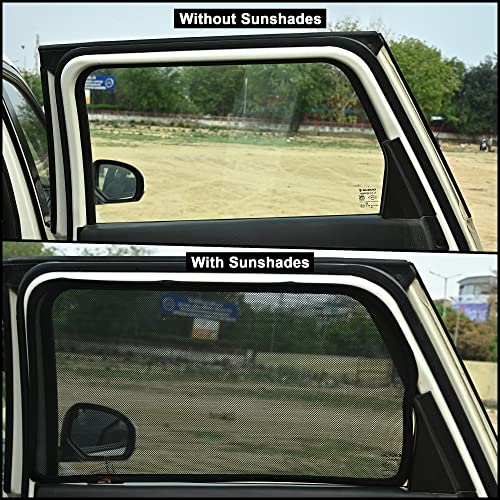 Image of Able Sporty Half Car Magnetic Sun Shade Curtains for Maruti Vitara BREZZA Type-I Set of 4 Pcs (Before 2022 Model)