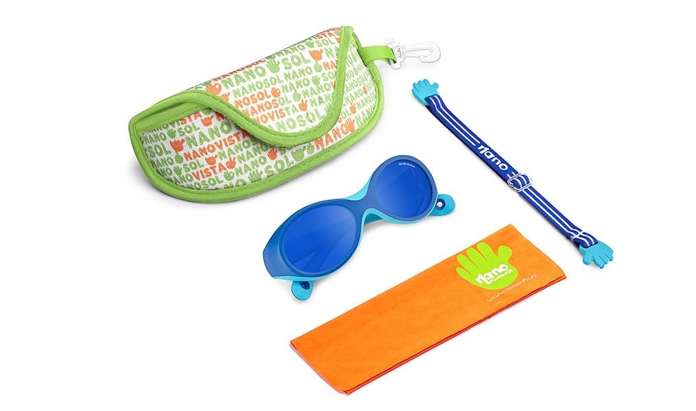 NANO NANITO Gafas, Azul Mate/Turquesa, 42/17 Unisex niños