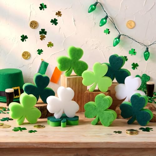 Image of Tioncy 12 Pack St. Patrick's Day Kitchen Sponges Bulk Dual Sided Scrubber Sponges Dishwashing Kitchen Cleaning Accessories for Household Supplies