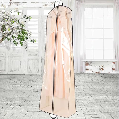 Portable Wedding Dress Garment Bag Bride Tote Bag Dress Bags for Gowns Long Dress Cover Garment Bags for Dresses for Women(Large)2