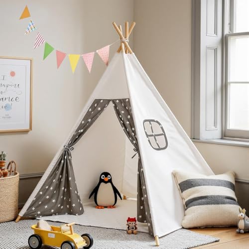 Sumbababy Tienda De Campaña Infantil: Algodón para Bebé Plegable De Interior con Colchón Ligero y Cómodo y Bolsa De Transporte Tienda De Juego para Niñas y Niños Tienda De Juguetes para Niños