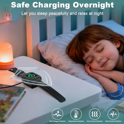 Image of Compatible with Cosmo Jr Track 5 Charger Portable Magnetic Charging Stand | (Not for Cosmo JrTrack 4 3 2 1 SE)Replacement USB Charging Dock Cable Cord Accessories for Jrtrack 5 Kids Smart Watch-Black