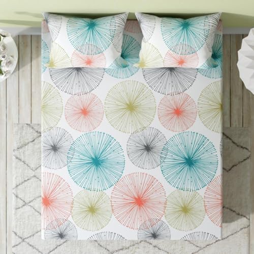 Image of Wakefit Cotton Fitted Bedsheet | 200 TC Elastic Fitted Sheet, King Bed Bedsheet Checkered With 2 Pillow Covers | Margaret - 75X72 Inches,Multi
