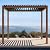 MIRADOR 111S Takasho Louvered Pergola, 10Ft x 10Ft, Full Aluminum Frame, Adjustable Roof for Outdoor Deck Garden PatioDurable, Cherry Oak