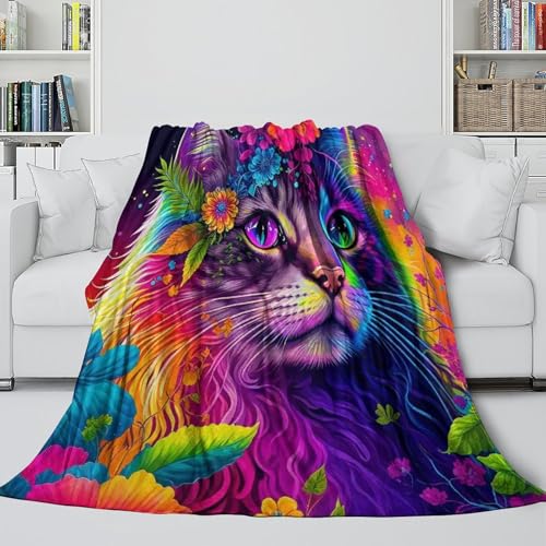 Couverture chat douce housse de canapé microfibre luxe lit double
