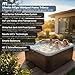 Miweba Whirlpool MSpa Tribeca mit Fester Außenwand | App Steuerung | 6 Personen Spa | 160x160x65cm | 120 Massagedüsen | Ganzjähriger Einsatz Winterfest | In & Outdoor Pool | Gartenpool | Aufstellpool