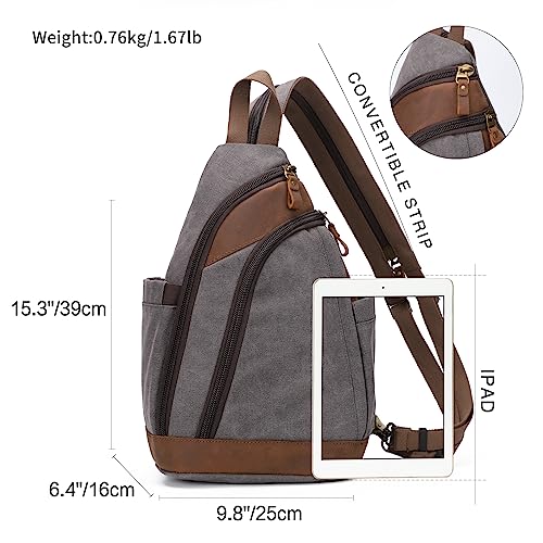 Mochila tipo bandolera canvas ligera para ciclismo y senderismo miniatura 2