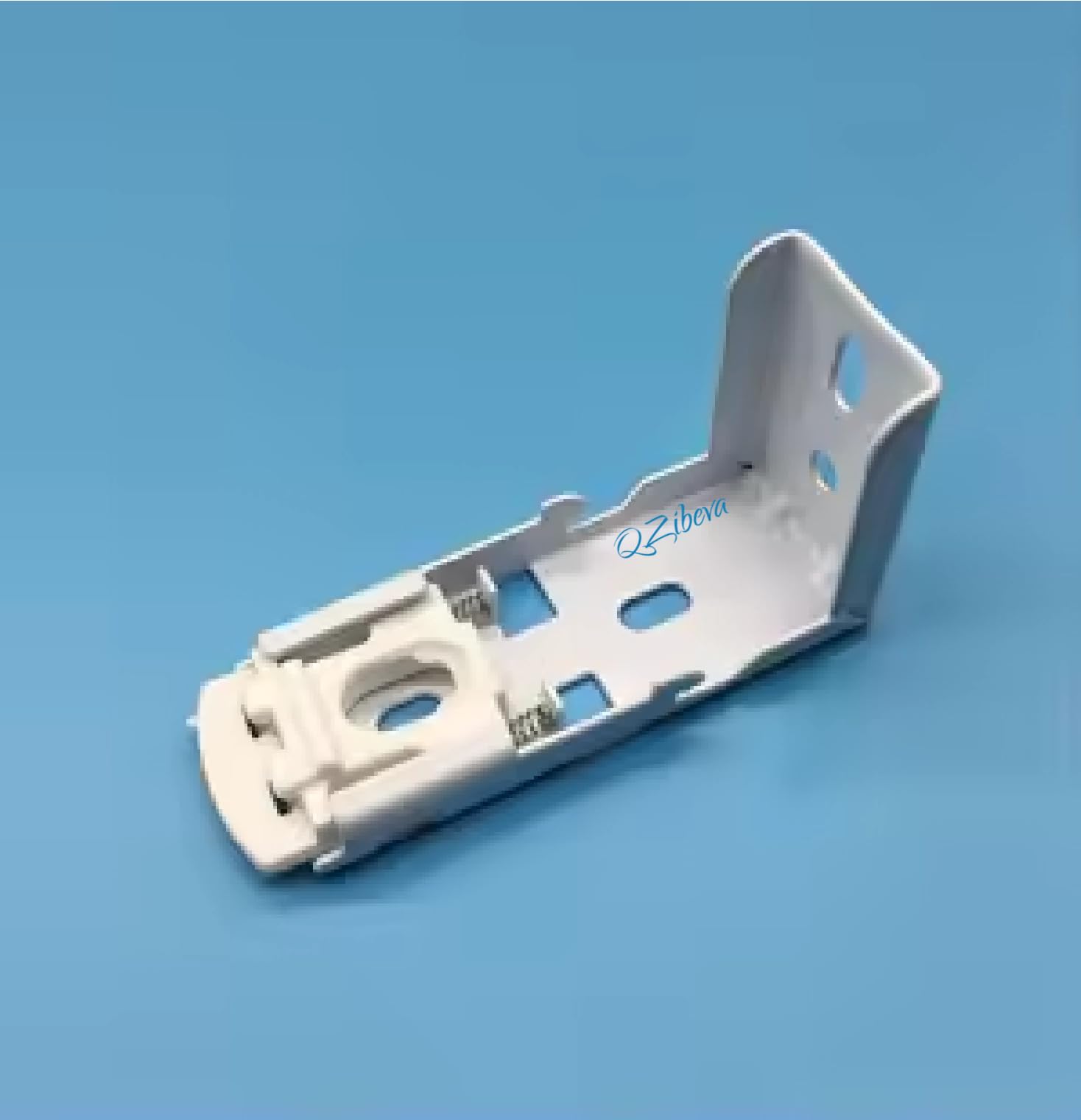 QZIBEVA Pack of 2 Pcs Zebra Bracket Holder Clamp for Zebra Blind Day and Night Blind, Used for Wall mounting or Ceiling White Item Code -ZBB9-image-6