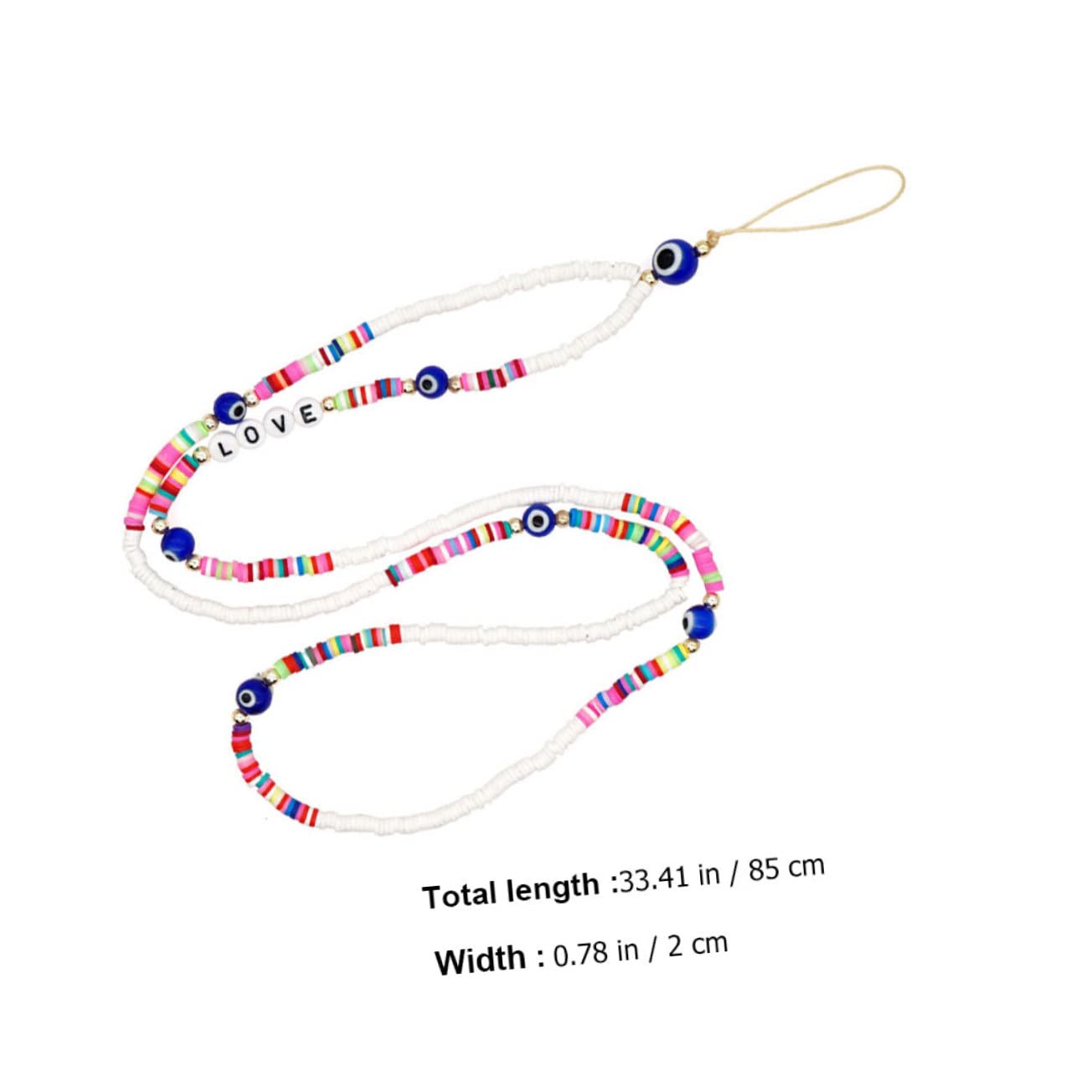 OSALADI 4pezzi Ciondolo Per Telefono Con Perline Colorate Lanyard Antifurto Per Smartphone Cinghia Da Indossare Al Collo o Al Polso Accessorio Elegante e Pratico Per Donne e Ragazze