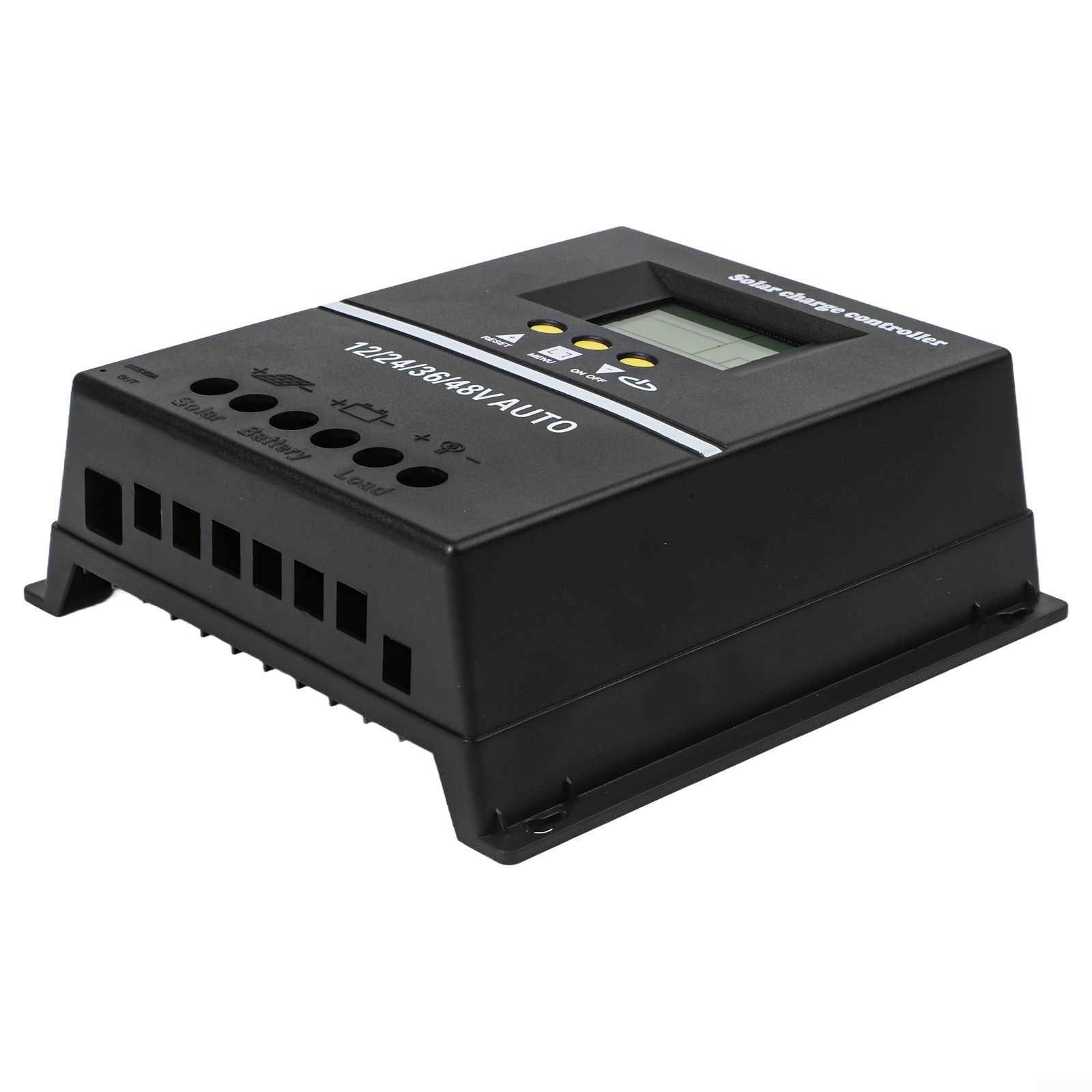 MPPT Regolatore di carica solare 200A 12V/24V/36V/48V con display LCD, Dual USB, dissipatore di calore in alluminio per batteria del pannello solare