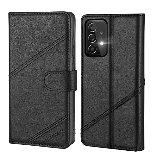 KRAFTCARE Upgraded A33 5G Handyhülle für Samsung A33 5G Hülle [Kartenfach] [Standfunktion] Flip Case Leder Stoßfeste Schutzhülle Bookcase für Samsung Galaxy A33 5G Klapphülle Schwarz