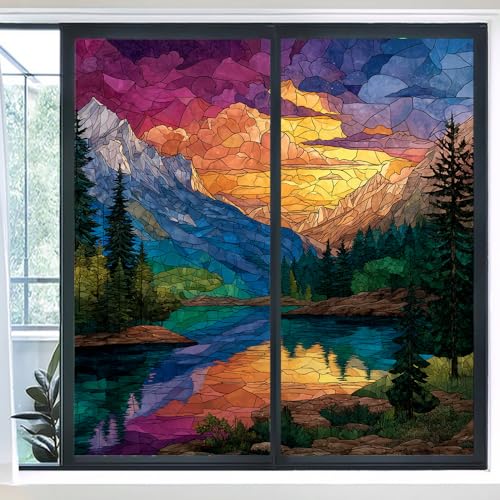Vinilo Decorativo Adhesivo Escena Lago Natural 2 Pzas miniatura 2