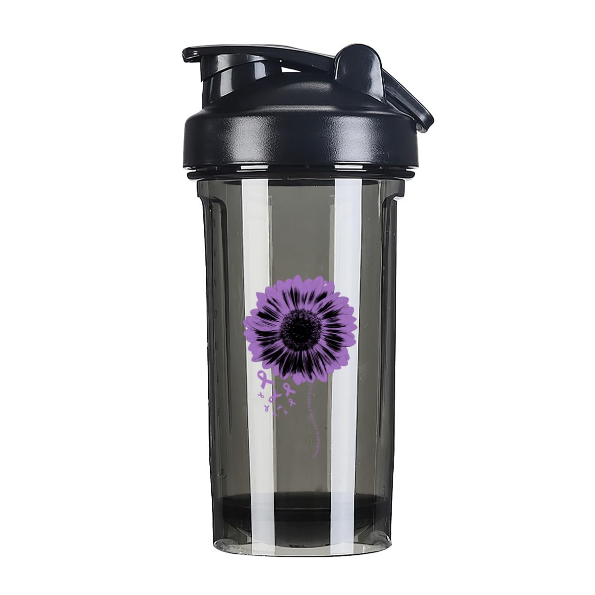 Hodgkin Lymphoma Cancer Awareness 18 Ounce Shaker Bottle Drink Mixer Leak-proof Pre Workout Protein Shakes Meal Replacement Shakes Bottles 500ML/18 Oz Black&-1&-1