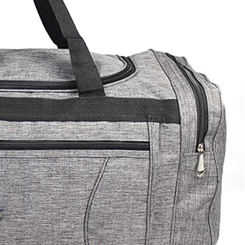 Oxford Waterproof Travel Bag, Travel Garment Bag Multi Pockets Oxford Fabric Travel Bag for Gentlemen(Light Grey) 5