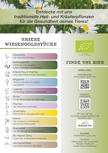 Bio Luzerne Cobs, WiesenGold® Bio Luzerne Pellets/Cobs (10kg) – Premium Pferdefutter, die natürliche Proteinquelle für Tiere, Melassefrei, ohne Zuckerzusatz, staubfrei
